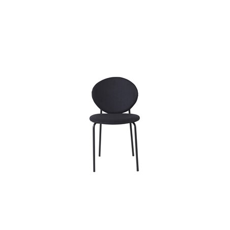 Vault Dining Chair - Black Legs - Black Fabric