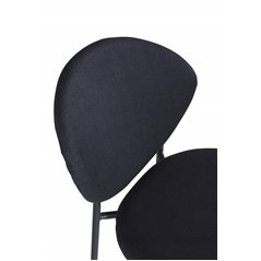 Vault Dining Chair - Black Legs - Black Fabric