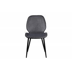 Emma Chair - Black / Black and Light Grey Black Velvet in Back Grey Velvet in front