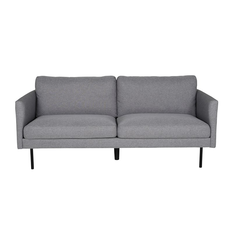 Zoom 2-istuttava sohva - musta / teräksenharmaa kangas