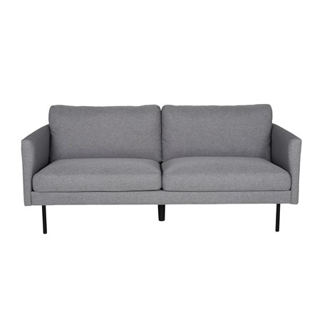 Zoom 2-seat sofa - Black / Steel Grey Fabric