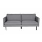 Zoom 2-istuttava sohva - musta / teräksenharmaa kangas