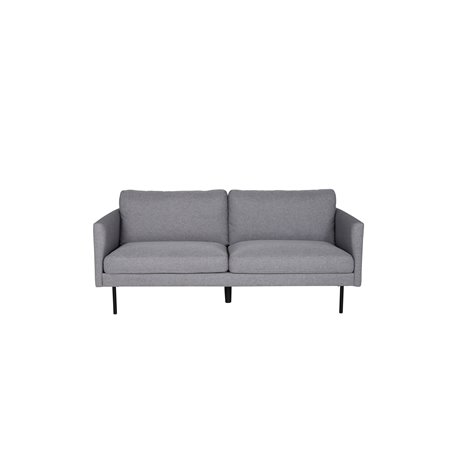 Zoom 2-seat sofa - Black / Steel Grey Fabric