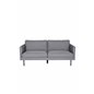 Zoom 2-personers sofa - Sort / Stålgrå Stof