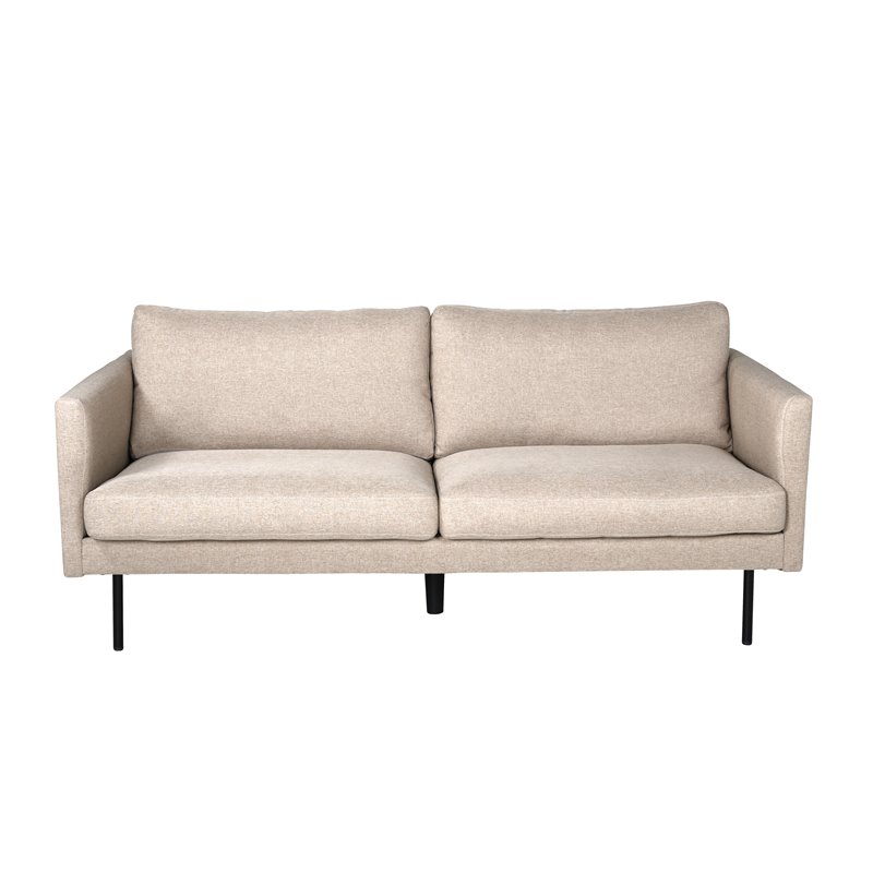 Zoom 2-seat sofa - Black / Brown Fabric