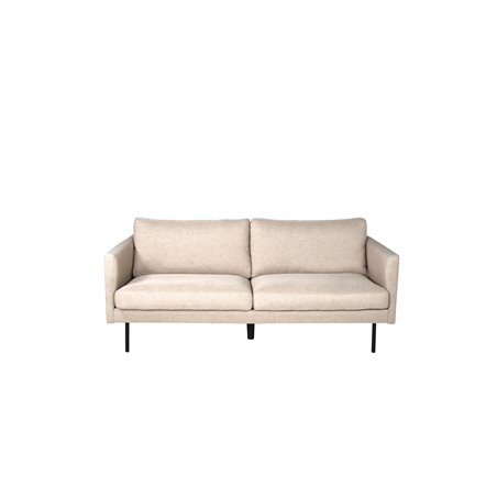 Zoom 2-istuttava sohva - musta/ruskea kangas