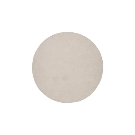 Teddy Round Polyester Carpet - 200*200- White