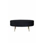 Otto Pouf - Brass / Black Velvet