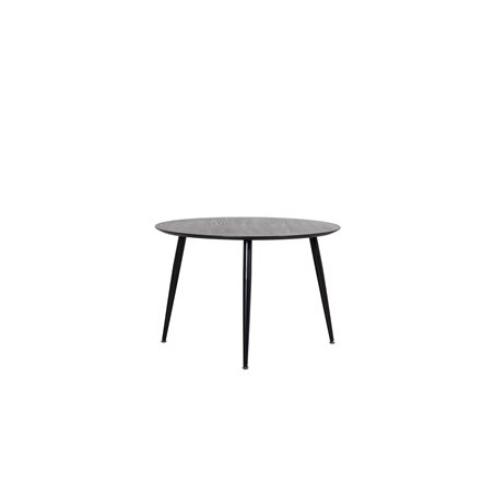 Dipp Dining Table - 115cm - Black Veneer / All black legs