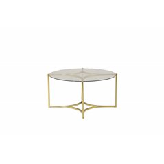 Kivik - Sofa Table - Glass / Brushed  Brass