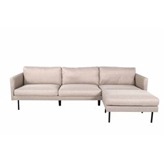 Zoom U-Sofa - Black / Brown Fabric