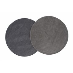 Ulla - Wool / Polyester Carpet - Dark Grey - ø200