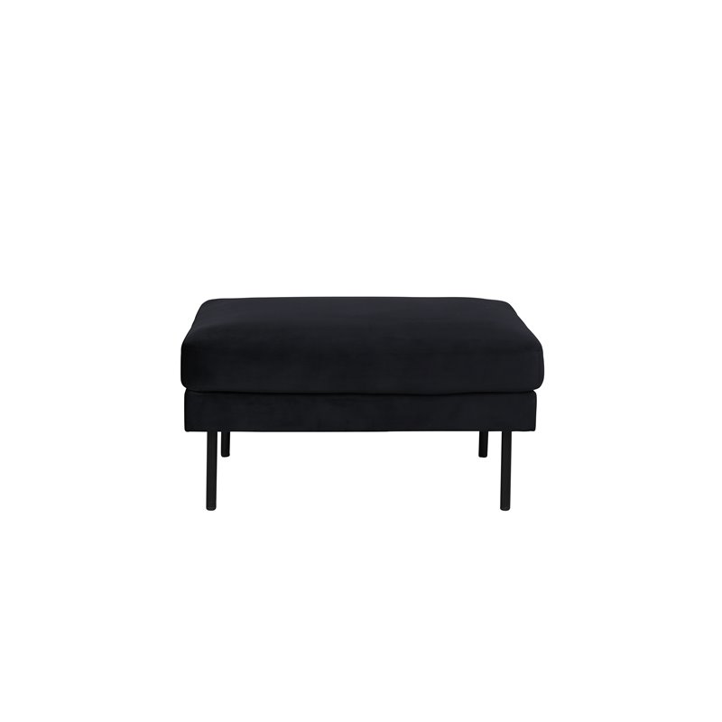 Zoom Ottoman - Black / Black Velvet