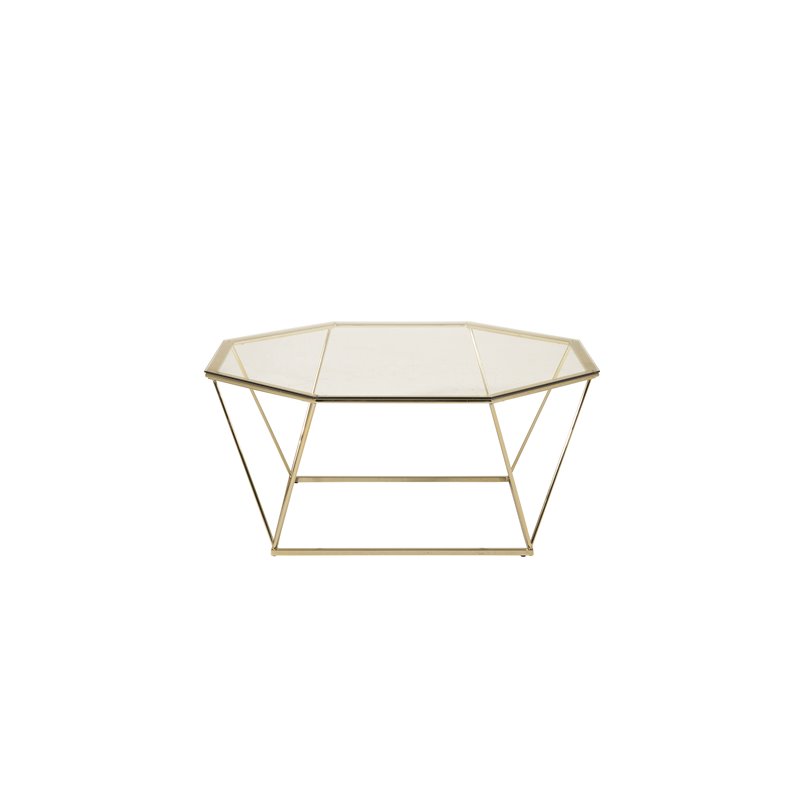 Österlen - Sofa Table - Smoke Glass / Shiny Brass