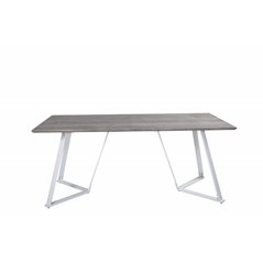 Marina Dining Table - Grey "oak" / White Legs