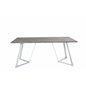 Marina Dining Table - Grey "oak" / White Legs