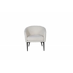 Fluffy Lounge Chair - White / black legs