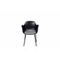 Comfort Plastic Dining Chair - Black Legs -Black Plastic