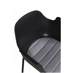 Comfort Plastic ruokapöydän tuoli - Mustat jalat -Musta Pla Pla