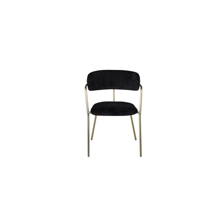 Arrow armchair - Brass Legs - Black Velvet