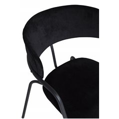 Arrow armchair - Black Legs - Black Velvet