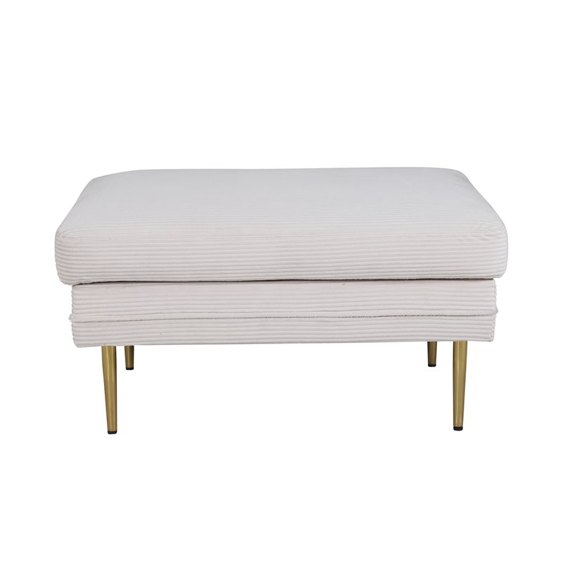 Boom Ottoman - Messing / Beige Corduroy