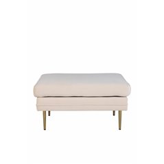 Boom Ottoman - Brass / Beige Velvet