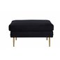 Boom Ottoman - Brass / Black Velvet