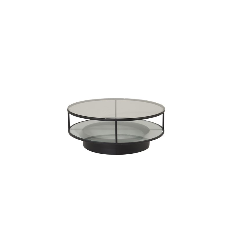 Falsterbo - Sofa Table Round - Glass / Black