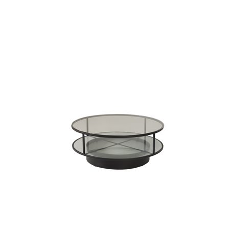 Falsterbo - Sofa Table Round - Glass / Black