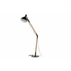 Kick -Floor Lamp - Wood/Black
