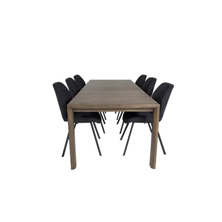 Gemma Dining Chair - Black Legs - Black Fabric