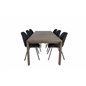 Gemma Dining Chair - Black Legs - Black Fabric