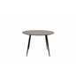 Silar Dining Table - Round 100 cm - "Wood Look" Melamine / Black Legs