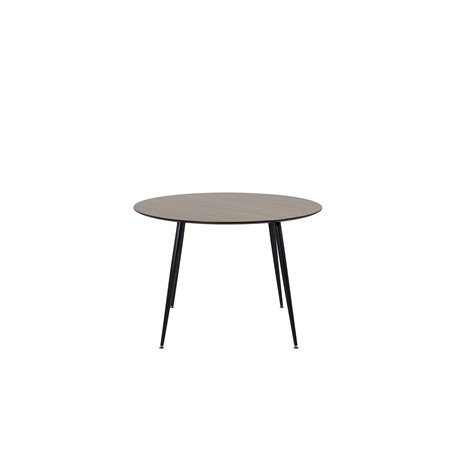 Silar ruokapöytä - pyöreä 100 cm - "Wood Look" Melamiini / mustat jalat