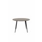 Silar Dining Table - Round 100 cm - "Wood Look" Melamine / Black Legs