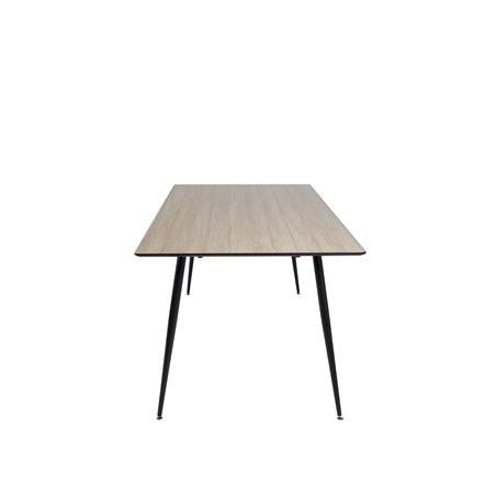Silar Spisebord - 180 cm - "Wood Look" Melamin / Sorte Ben