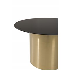 Ystad - Sofa Table - Smoked Glass / Brushed Brass