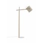 Dennis - Gulvlampe - Beige / Træ / Beige Linned