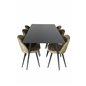 Velvet Dining Chiar - Black legs - Dusty Green Velvet