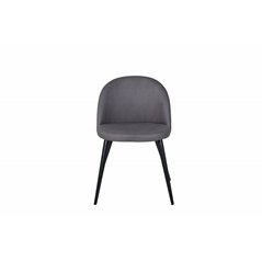 Velvet Stitches Chair - Black / Grey Micro Fibre