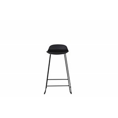 Wave Bar Chair - Black Legs -Black Plastic