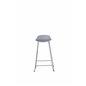 Wave Bar Chair - Grey Legs - Grey Plastic