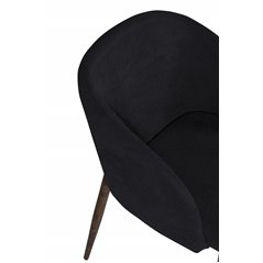 Arch Dining Chair - Walnut Legs - Black Fabric