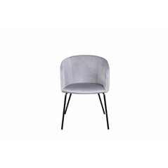 Berit Chair - Black / Light Grey Velvet