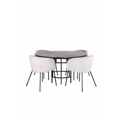 Berit Chair - Black / Light Grey Velvet