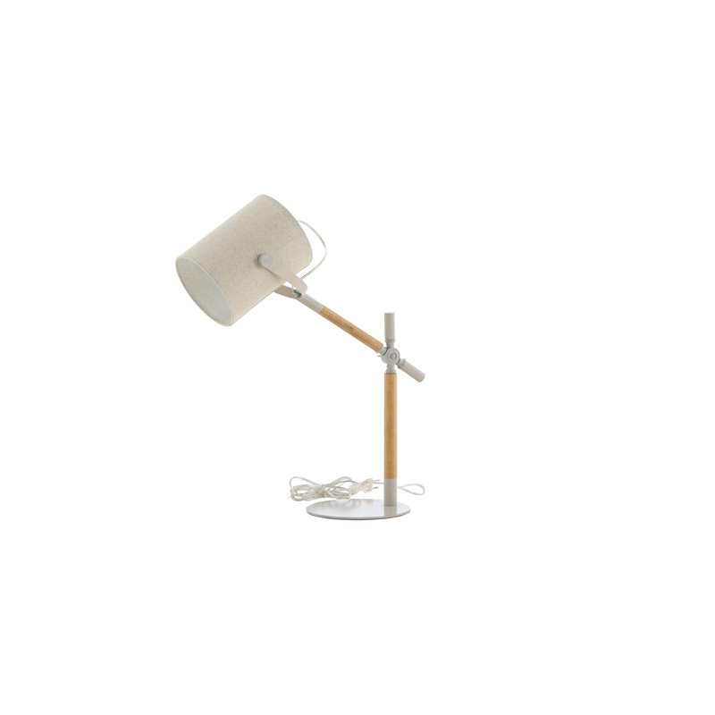 Dennis -Bordlampe - Beige / Træ / Beige Linned