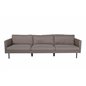 Zoom 3-seat Sofa - Black / Brown Fabric