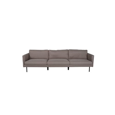 Zoom 3-sæders sofa - sort / brunt stof
