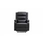 Bengt Recliner with Ottoman, Black PU